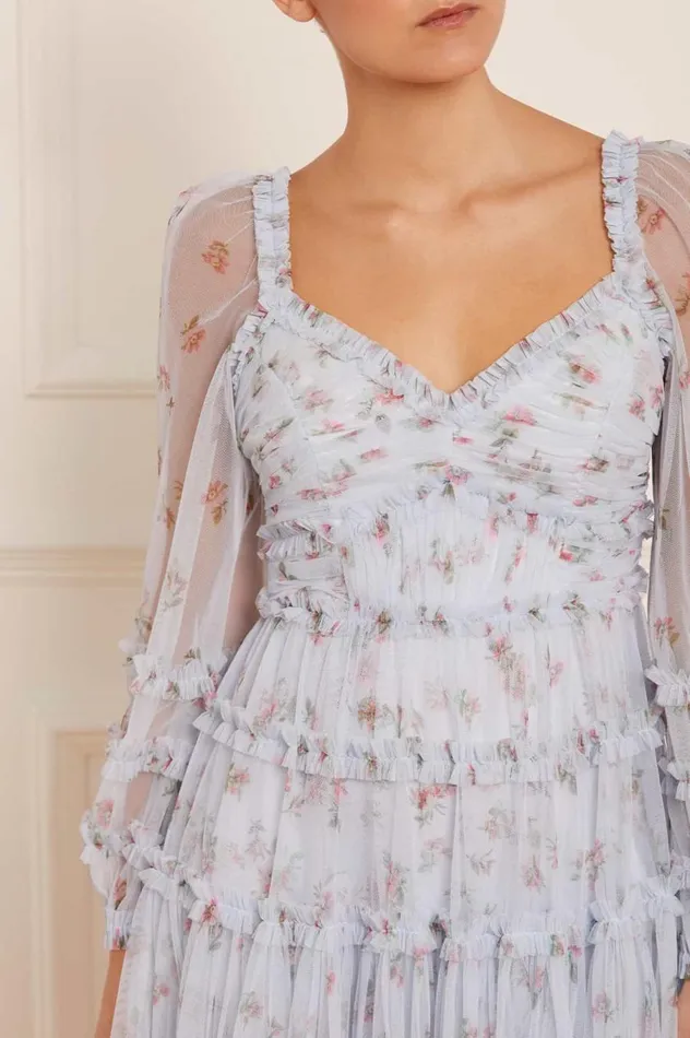 Women Printed Dresses Needle and Thread Scatter Ditsy Mini Dress Blue Women Printed Dresses Needle and Thread Scatter Ditsy Mini Dress Blue