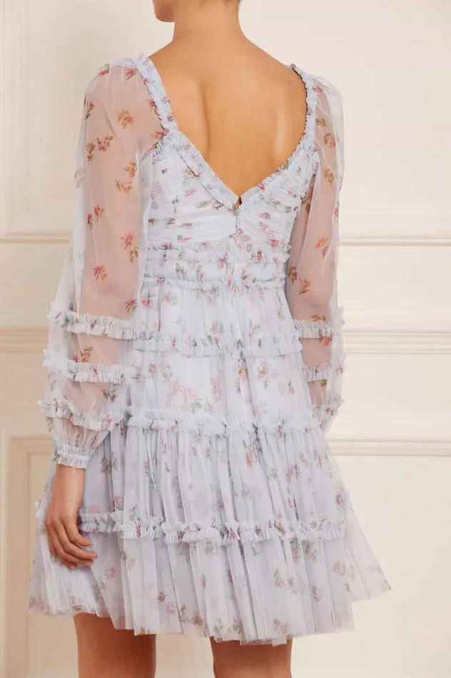 Women Printed Dresses Needle and Thread Scatter Ditsy Mini Dress Blue Women Printed Dresses Needle and Thread Scatter Ditsy Mini Dress Blue
