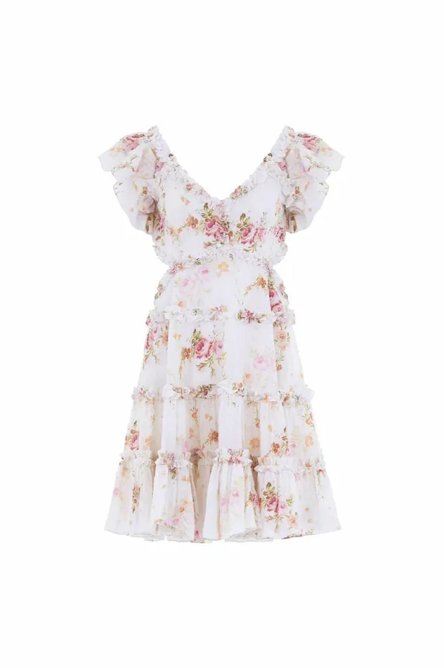 Women Printed Dresses Needle and Thread Trailing Blooms Cotton Backless Micro Mini Dress Multi Women Printed Dresses Needle and Thread Trailing Blooms Cotton Backless Micro Mini Dress Multi