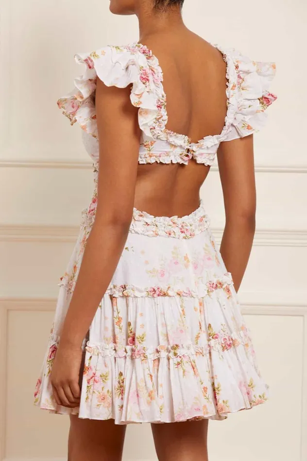 Women Printed Dresses Needle and Thread Trailing Blooms Cotton Backless Micro Mini Dress Multi Women Printed Dresses Needle and Thread Trailing Blooms Cotton Backless Micro Mini Dress Multi