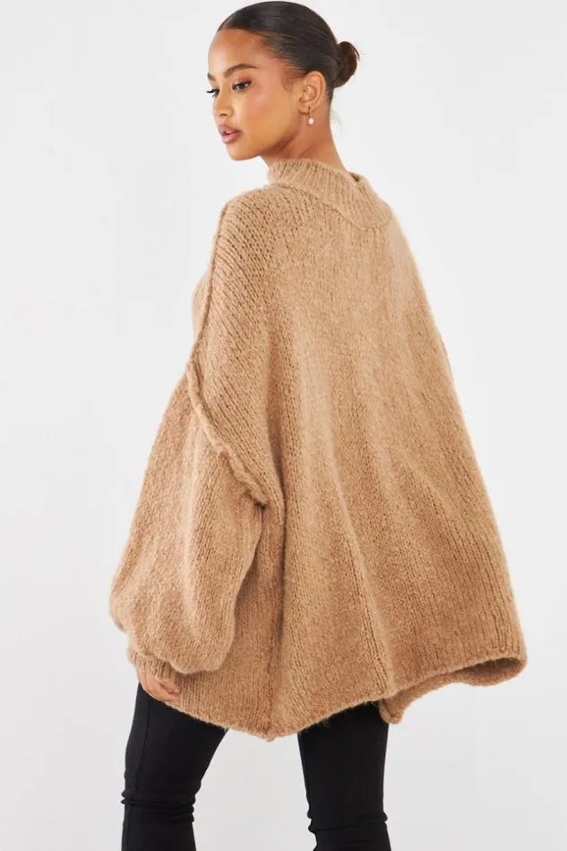 Women Pull Beige Fonc Textur Col Montant Darkbeige Brentiny Paris Sweaters and Sweatshirts Women Pull Beige Fonc Textur Col Montant Darkbeige Brentiny Paris Sweaters and Sweatshirts