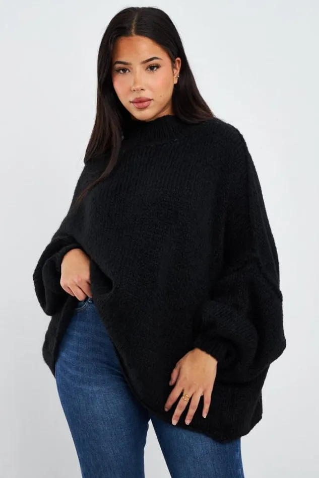 Women Pull Noir Textur Col Montant Black Brentiny Paris Sweaters and Sweatshirts Women Pull Noir Textur Col Montant Black Brentiny Paris Sweaters and Sweatshirts