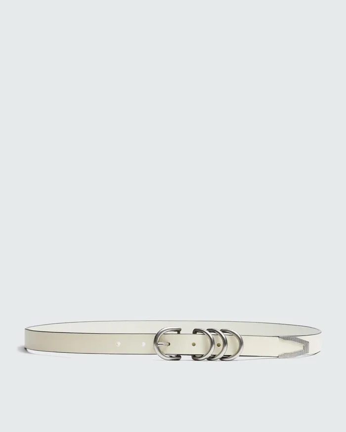 Women Rag and Bone Belts Baby Spire Hip Belt Antique White