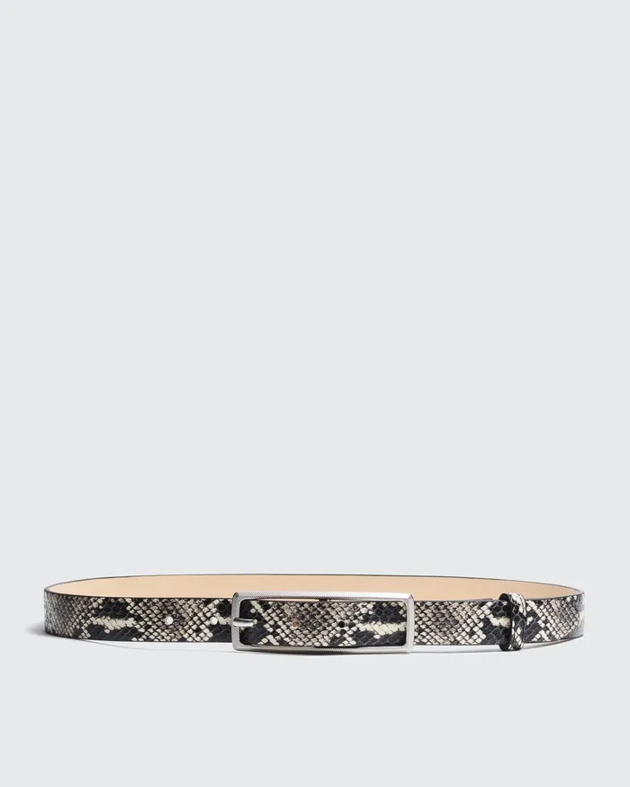 Women Rag and Bone Belts Small Rebound Belt White Snake