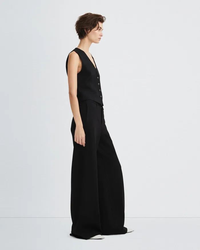 Women Rag and Bone Blazers and Vests Priya Ponte Vest Black Women Rag and Bone Blazers and Vests Priya Ponte Vest Black