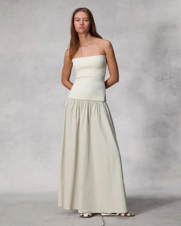 Women Rag and Bone Dresses and Skirts Alice Cotton Poplin Skirt Beige