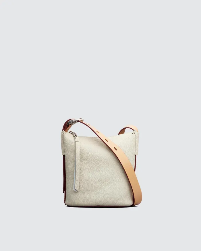 Women Rag and Bone Handbags Belize Mini Bucket Bag Antique White