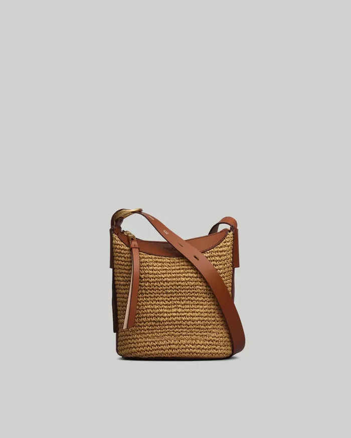 Women Rag and Bone Handbags Belize Mini Bucket Bag Natural