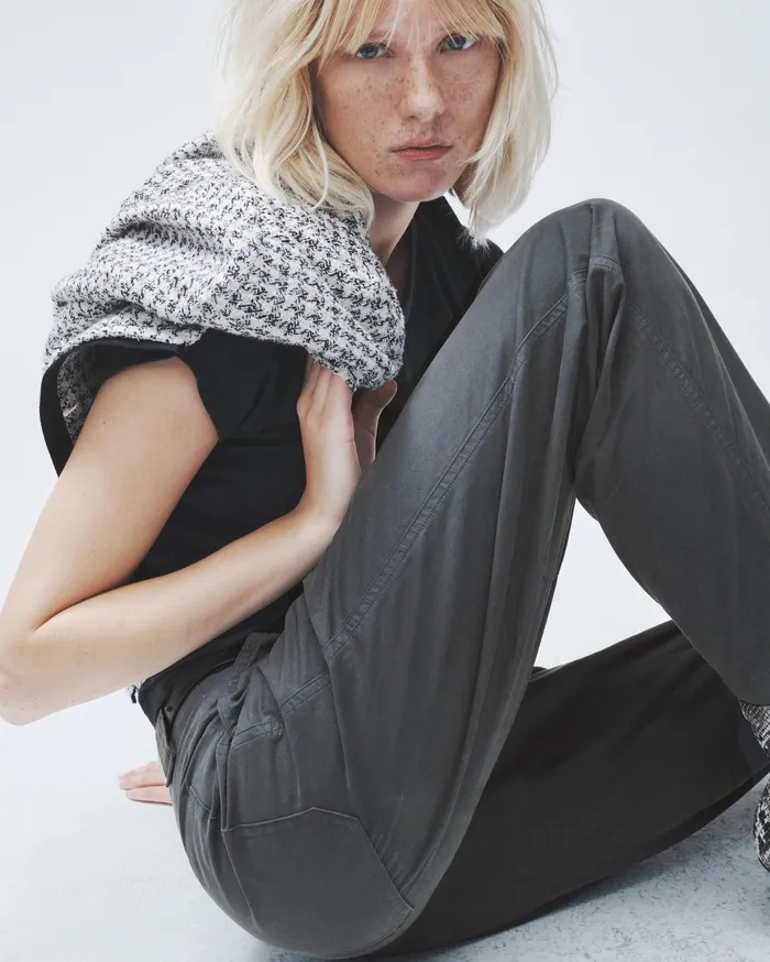 Women Rag and Bone Pants Leyton Full Length Cotton Pant Dark Grey Women Rag and Bone Pants Leyton Full Length Cotton Pant Dark Grey