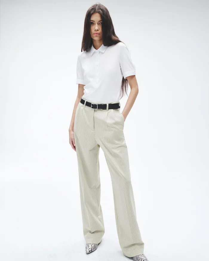 Women Rag and Bone Pants Marianne Ponte Pant Ivory Stripe