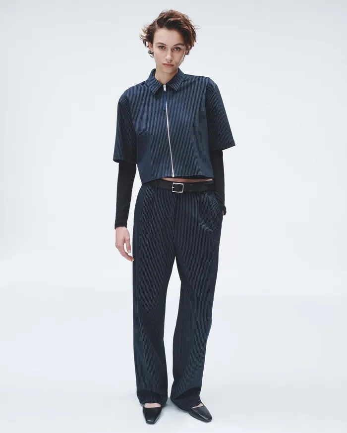 Women Rag and Bone Pants Marianne Ponte Pant Navy Stripe