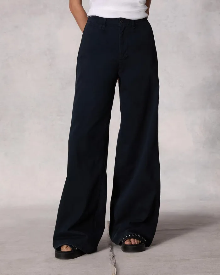 Women Rag and Bone Pants Sofie Wide Leg Cotton Chino Salute Women Rag and Bone Pants Sofie Wide Leg Cotton Chino Salute