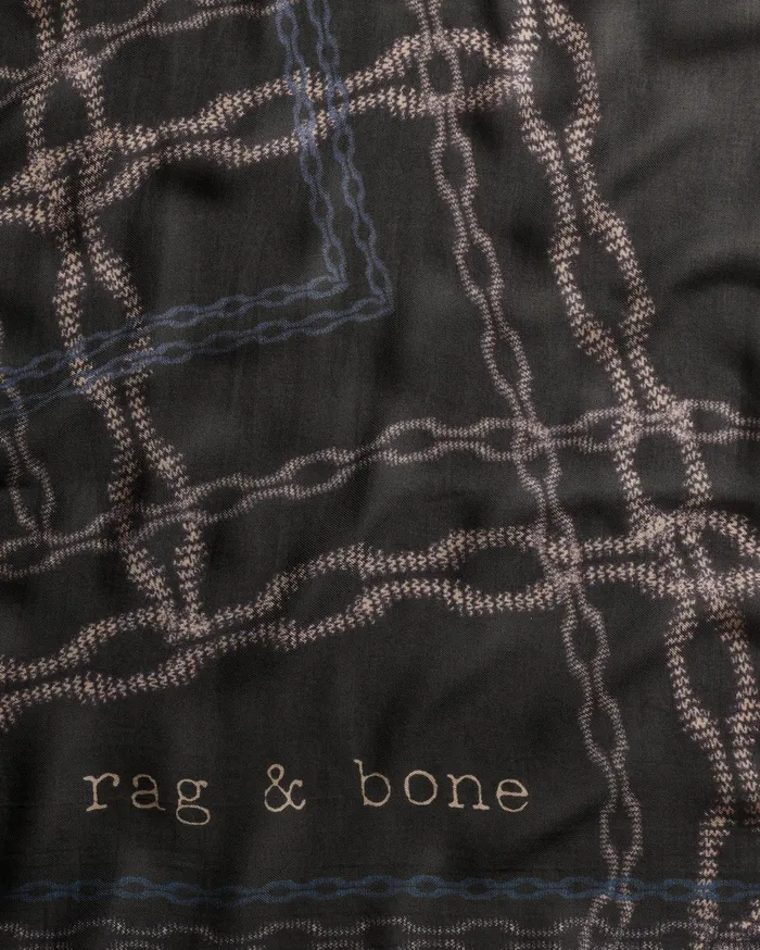 Women Rag and Bone Scarves and Ponchos Pea Chain Scarf Black Women Rag and Bone Scarves and Ponchos Pea Chain Scarf Black
