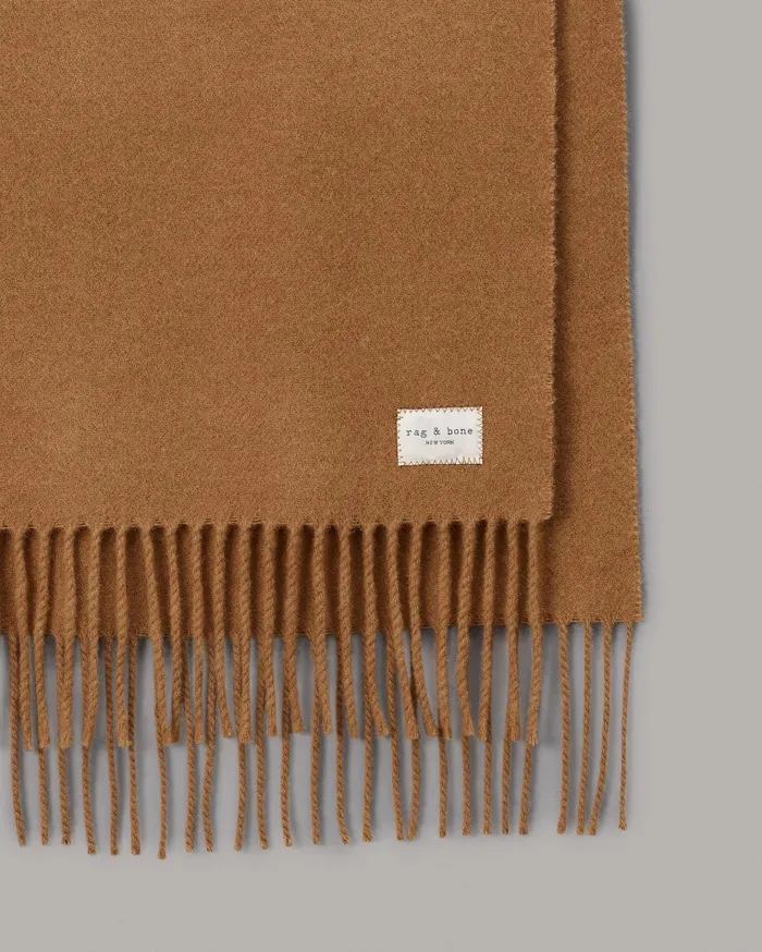 Women Rag and Bone Scarves and Ponchos Skinny Addison Recycled Wool Scarf Camel Women Rag and Bone Scarves and Ponchos Skinny Addison Recycled Wool Scarf Camel