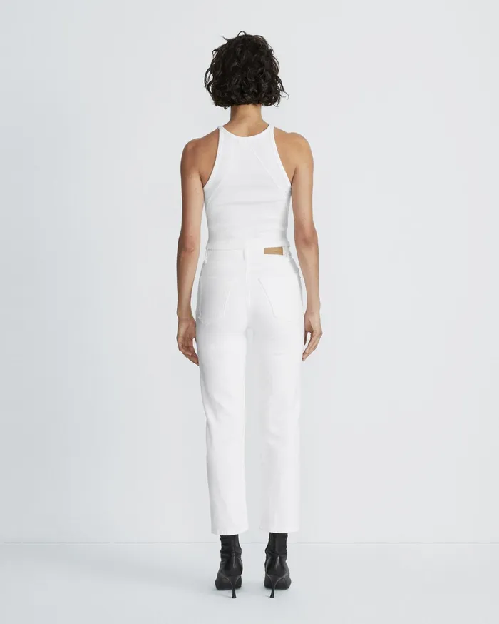 Women Rag and Bone TShirts The Essential Rib String Tank White Women Rag and Bone TShirts The Essential Rib String Tank White