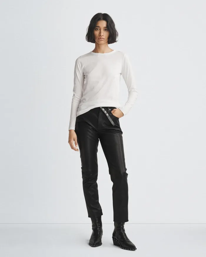 Women Rag and Bone TShirts The Slub Long Sleeve T Shirt For Women