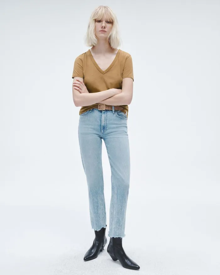 Women Rag and Bone TShirts The Slub Vee Khaki Women Rag and Bone TShirts The Slub Vee Khaki