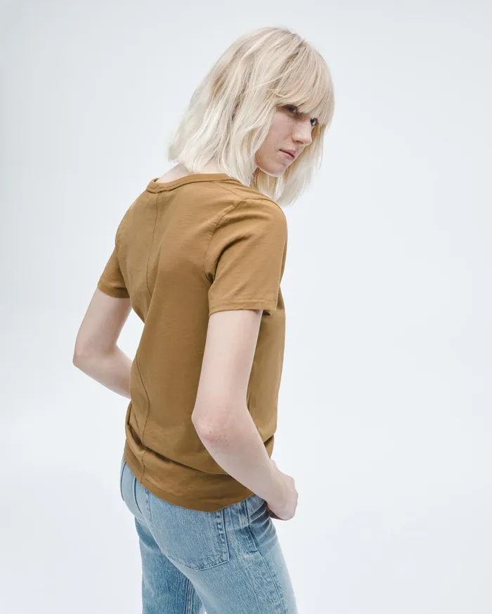 Women Rag and Bone TShirts The Slub Vee Khaki Women Rag and Bone TShirts The Slub Vee Khaki