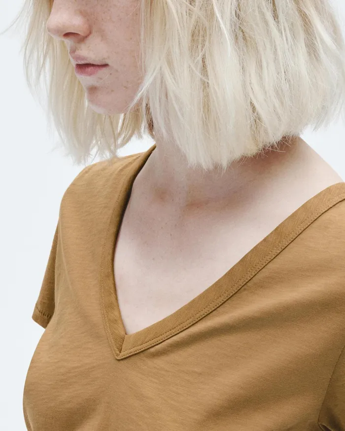 Women Rag and Bone TShirts The Slub Vee Khaki Women Rag and Bone TShirts The Slub Vee Khaki