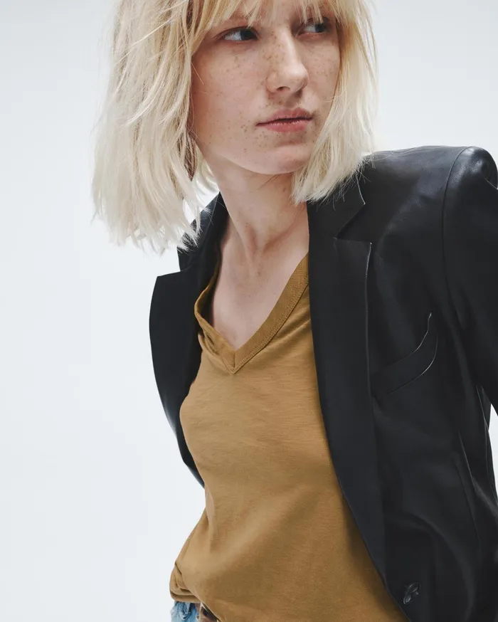 Women Rag and Bone TShirts The Slub Vee Khaki Women Rag and Bone TShirts The Slub Vee Khaki