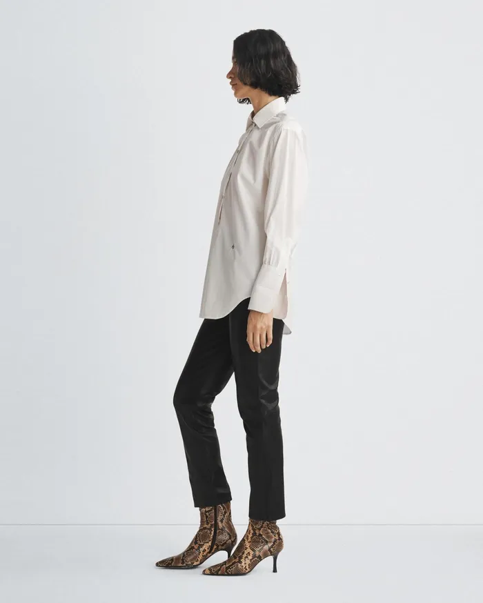 Women Rag and Bone Tops Diana Cotton Poplin Shirt White Women Rag and Bone Tops Diana Cotton Poplin Shirt White