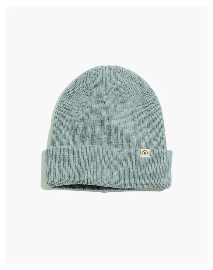 Women Resourced Cotton Cuffed Beanie Blue Horizon Madewell MWL Athleisure