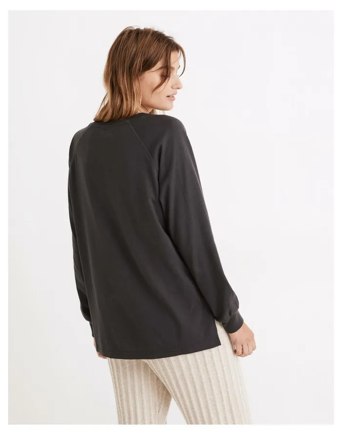 Women Resourced Cotton Henley Relaxed Tee Black Coal Madewell Tops and Shirts Women Resourced Cotton Henley Relaxed Tee Black Coal Madewell Tops and Shirts