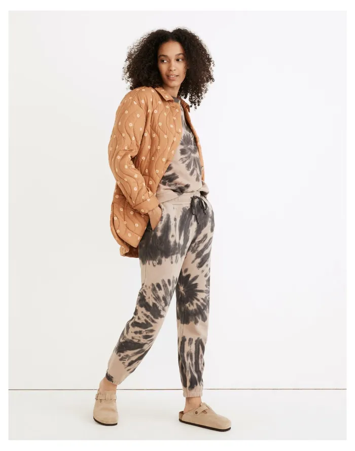 Women Resourced Cotton Retro Sweatpants In Swirl Tie Dye Coal Madewell Sweatshirts and Sweatpants Women Resourced Cotton Retro Sweatpants In Swirl Tie Dye Coal Madewell Sweatshirts and Sweatpants