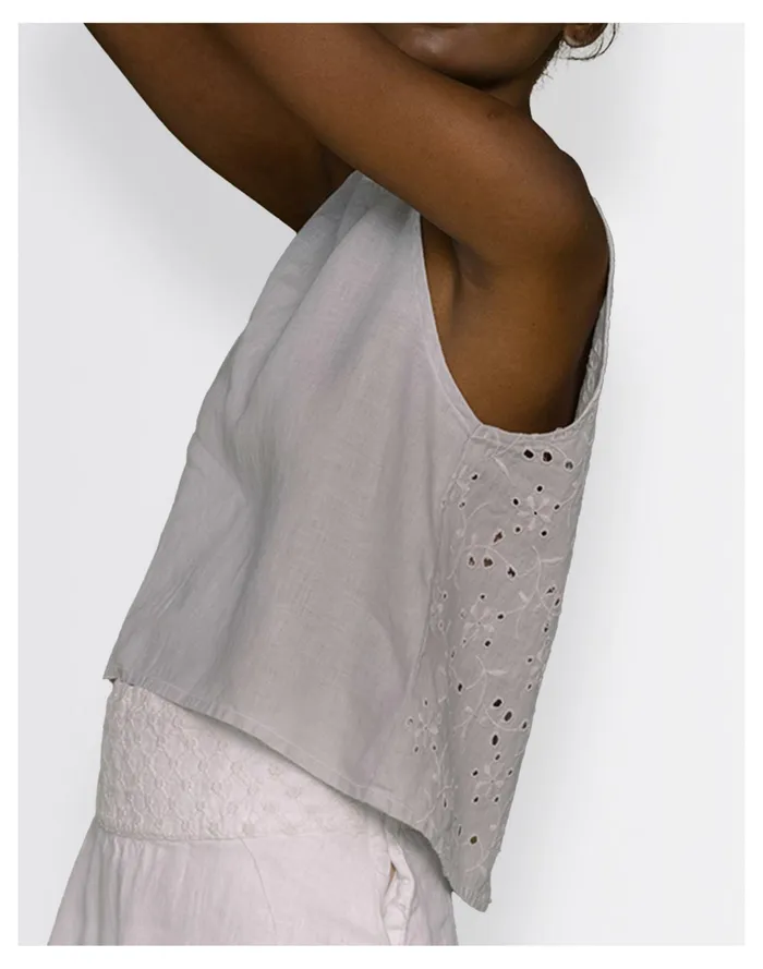 Women Reistor Hemp Eyelet Back Sunshine And Streetlights Top Grey Madewell Tops and Shirts Women Reistor Hemp Eyelet Back Sunshine And Streetlights Top Grey Madewell Tops and Shirts