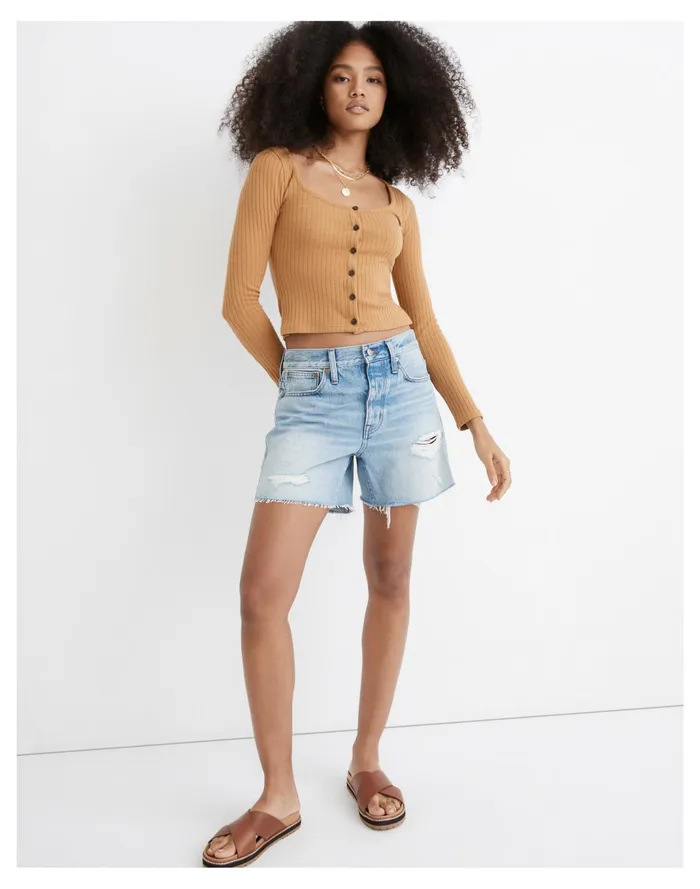 Women Relaxed Mid Length Denim Shorts In Steenwick Wash Steenwick Wash Madewell Shorts Women Relaxed Mid Length Denim Shorts In Steenwick Wash Steenwick Wash Madewell Shorts
