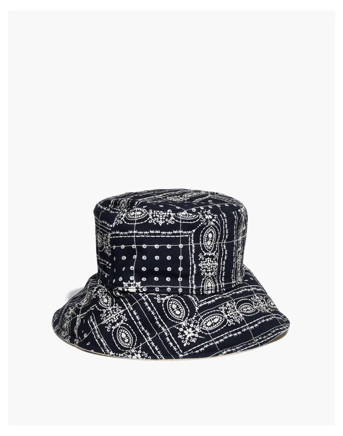Women Reversible Quilted Bucket Hat Twilight Madewell Hats