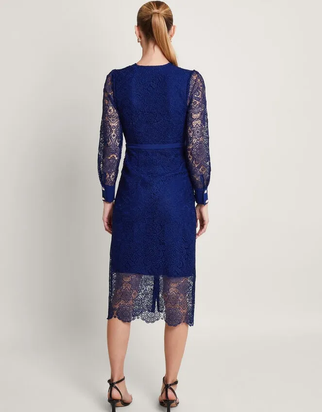 Women Reyna Lace Dress Blue Monsoon Occasionwear