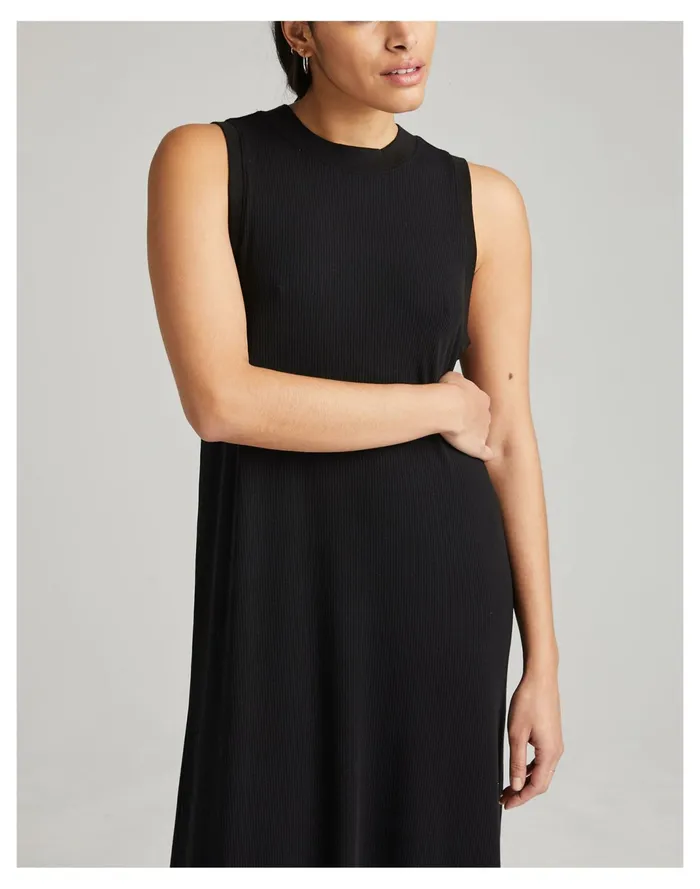 Women Richer Poorer Vintage Rib Column Dress Black Madewell Pajamas Women Richer Poorer Vintage Rib Column Dress Black Madewell Pajamas