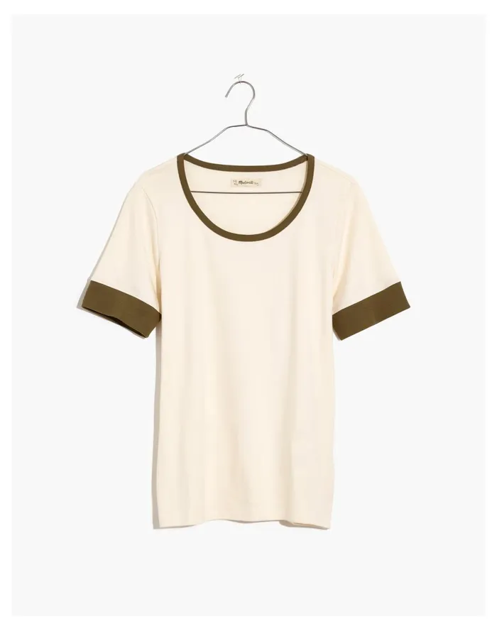 Women Ringer Elbow Sleeve Tee Lighthouse Madewell Tees Women Ringer Elbow Sleeve Tee Lighthouse Madewell Tees