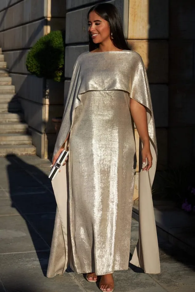 Women Robe Beige Ample Paillete Empicement Voile Manches Courtes Beige Brentiny Paris Ceremonial Outfits Women Robe Beige Ample Paillete Empicement Voile Manches Courtes Beige Brentiny Paris Ceremonial Outfits