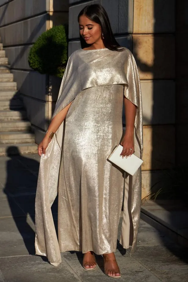 Women Robe Beige Ample Paillete Empicement Voile Manches Courtes Beige Brentiny Paris Ceremonial Outfits Women Robe Beige Ample Paillete Empicement Voile Manches Courtes Beige Brentiny Paris Ceremonial Outfits