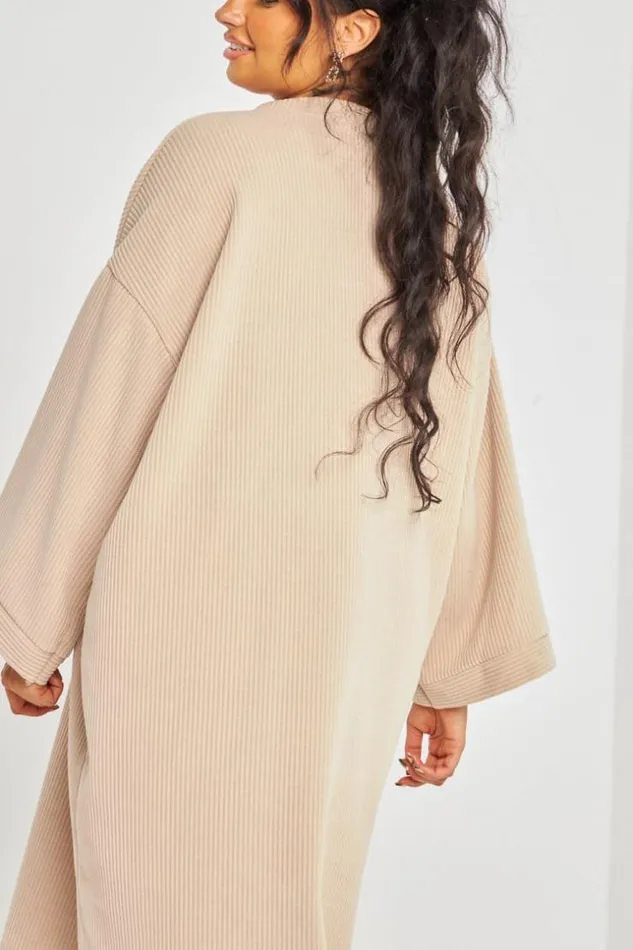 Women Robe Beige Ctele En Velours Beige Brentiny Paris Short Dresses