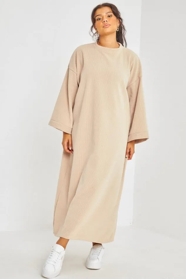 Women Robe Beige Ctele En Velours Beige Brentiny Paris Short Dresses