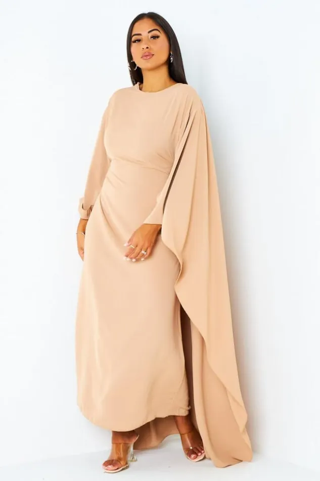 Women Robe Camel Ceinture Empicement Cape Camel Brentiny Paris Collection Ramadan Women Robe Camel Ceinture Empicement Cape Camel Brentiny Paris Collection Ramadan