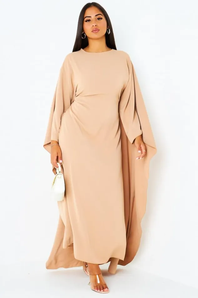 Women Robe Camel Ceinture Empicement Cape Camel Brentiny Paris Collection Ramadan Women Robe Camel Ceinture Empicement Cape Camel Brentiny Paris Collection Ramadan