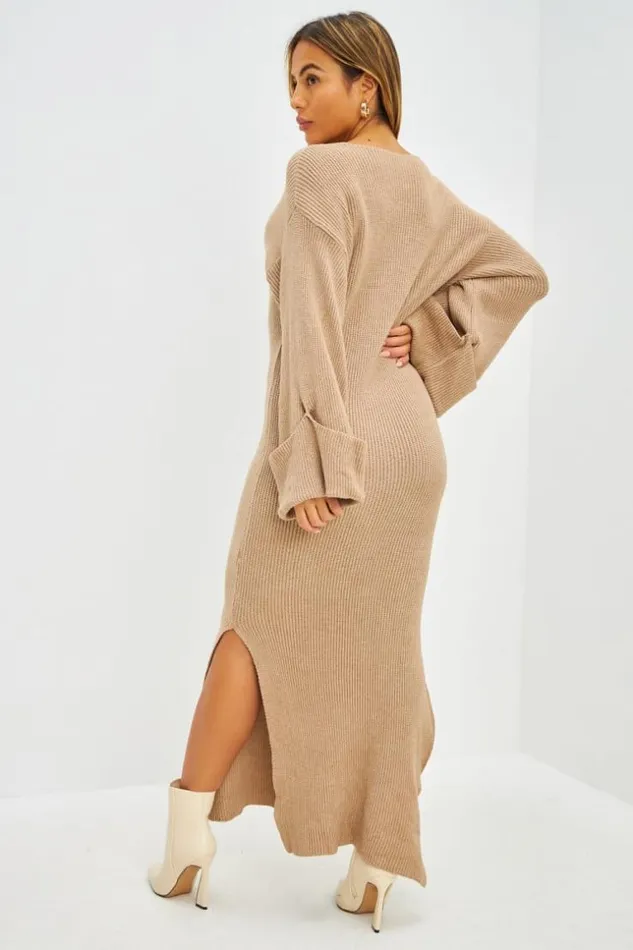 Women Robe Pull Longue Noire Ctel Col Rond Brentiny Paris Short Dresses
