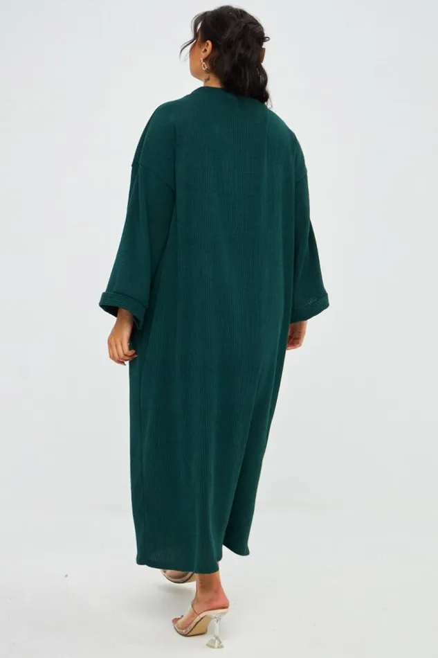 Women Robe Vert Fonc Ctele En Velours Green Brentiny Paris Short Dresses