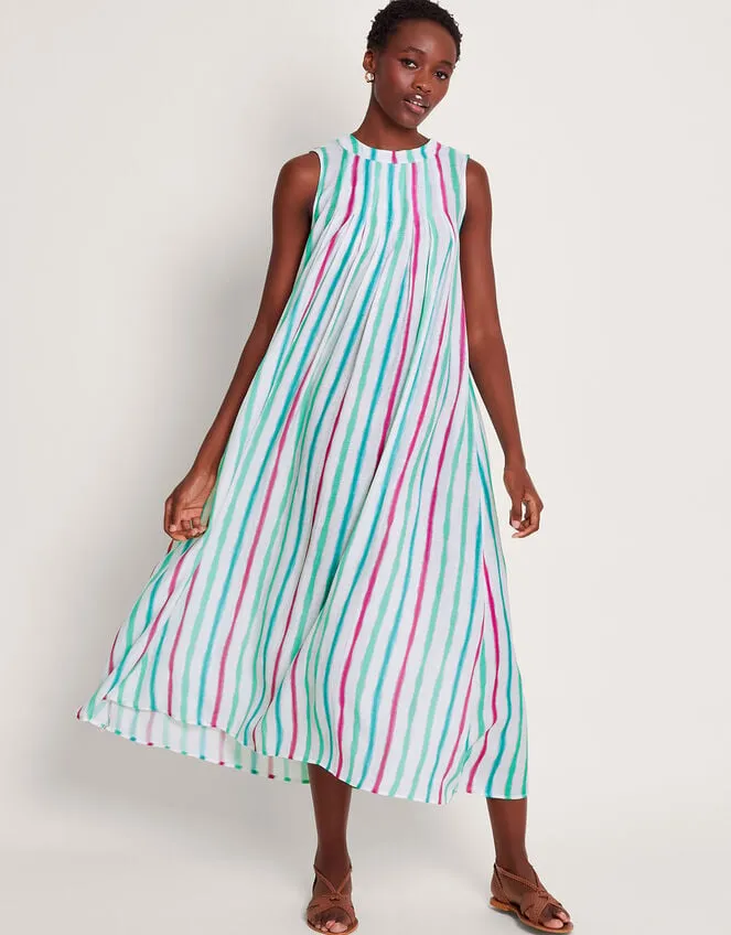 Women Sally Stripe Dress Ivory Monsoon Dresses
