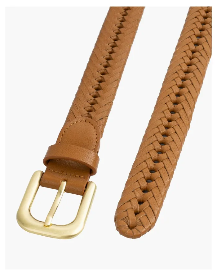 Women Sancia Braided Leather Elipsy Belt Brown Madewell Belts Women Sancia Braided Leather Elipsy Belt Brown Madewell Belts