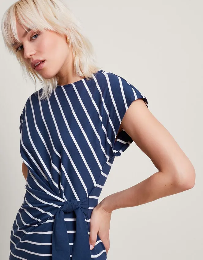 Women Sanya Stripe Tie Dress Blue Monsoon Dresses