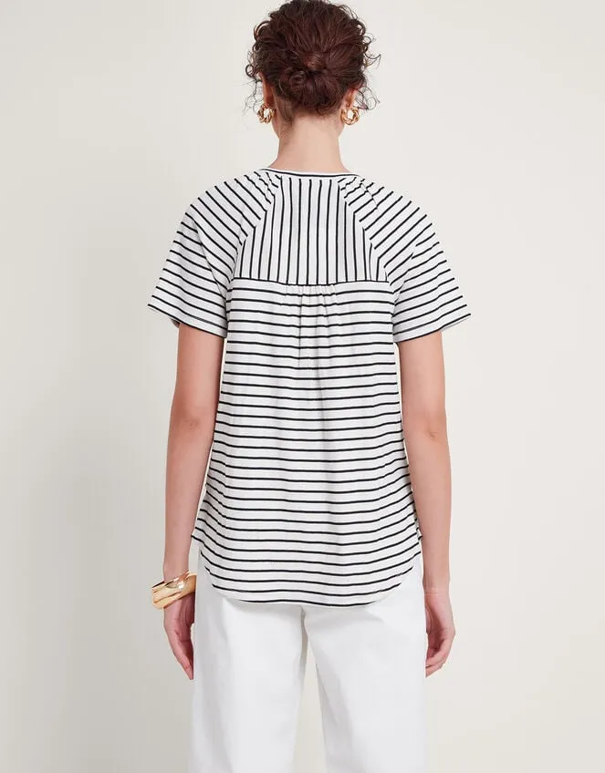 Women Saskia Stripe TShirt Ivory Monsoon Tops and Blouses