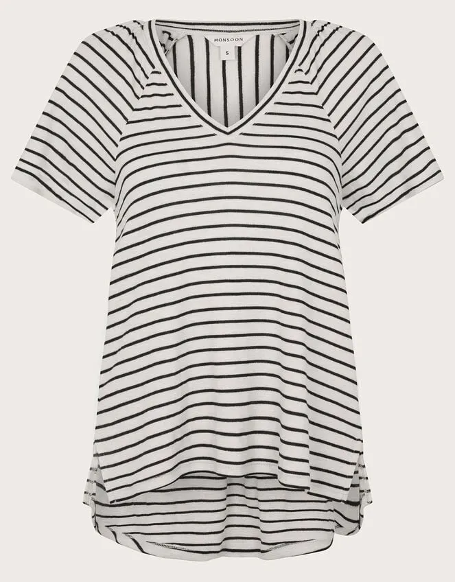 Women Saskia Stripe TShirt Ivory Monsoon Tops and Blouses