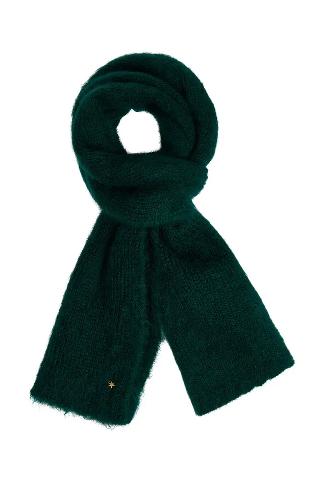 Women Scarf Charlette Toundra charpe Mohair Vert Fonc Des Petits Hauts Scarves and Beanies