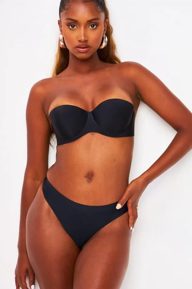 Women Seamless Thong In Black Black Brentiny Paris Lingerie