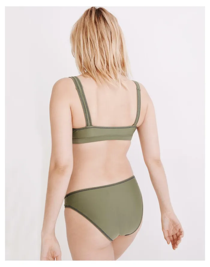 Women Second Wave Balconette Bikini Top Faded Palm Madewell Swim Women Second Wave Balconette Bikini Top Faded Palm Madewell Swim